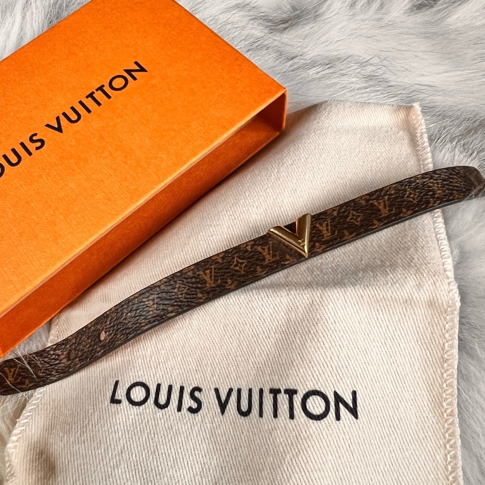 Louis Vuitton Brown Bracelet with Gold Accent